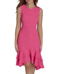 Tommy Hilfiger - Tiered Sleeveless Flattering Midi Dress Casual - Lyst