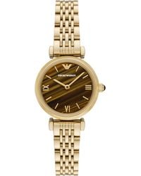 Emporio Armani - Two-hand Gold-tone Stainless Steel Watch - Lyst