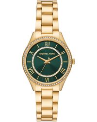 Michael Kors - Lauryn Three-hand Gold-tone Stainless Steel Watch - Lyst