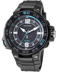 Nautica - N83 Napcnf109 N83 Coronado Bay Black/black/black Resin Strap Watch - Lyst