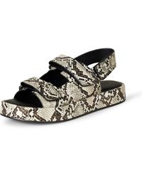 Amazon Essentials - Adjustable Triple Strap Flat Platform Sandal - Lyst