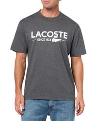 Lacoste - Printed Cotton T-shirt - Lyst