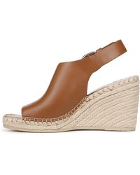 Vince - Gabriela Buckle Strap Wedge Espadrille Sequoia Brown Leather 8 M - Lyst