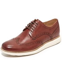 Cole Haan - Grand Tour Plain Oxford Woodbury/ivory Flat - Lyst