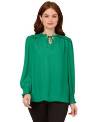 Adrianna Papell - Aed Ruffle Tie Top - Lyst