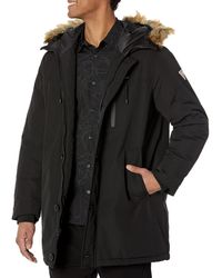 Guess - Heavyweight Hooded Parka Jacket With Removable Faux Fur Trim - Lyst