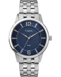 Timex - Dress Analog 40mm Stainless Steel Bracelet Watch - Lyst