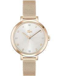 Lacoste - Reloj con Movimiento de Cuarzo de Tres Manecillas para Mujer Colección Riga con Correa de Malla de Acero Inoxidable de - Lyst