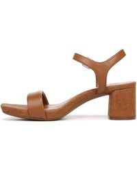 Naturalizer - S Izzy Block Heel Ankle Strap Sandal English Tea Brown Leather 8.5 W - Lyst