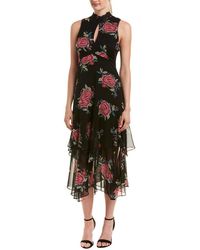 Nanette Lepore - La Rosa Silk Chiffon Print Sleeveless Dress - Lyst
