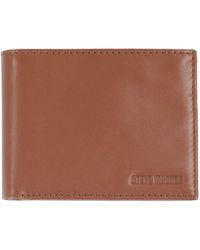 Steve Madden - Leather Rfid Blocking Wallet With Extra Capacity Id Window, Cognac, One Size - Lyst