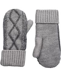 Timberland Plaited Cable Mitten - Gray