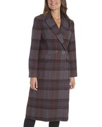 Kendall Kylie Womens Double Breasted Wool Coat 