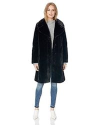 7 for all mankind red faux fur coat