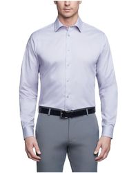 Calvin Klein - Dress Shirt Regular Fit Herringbone Stretch - Lyst