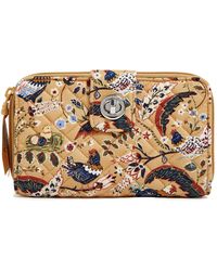 Vera Bradley - Cotton Turnlock Wallet With Rfid Protection - Lyst