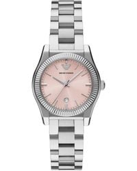 Emporio Armani - Three-hand Date Stainless Steel Watch - Lyst