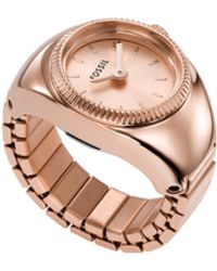 Fossil - Watch Ring With Two-hand Analog Display And Stainless Steel Expansion Band - Lyst