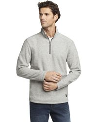 G.H. Bass & Co. Arctic Terrain Long Sleeve 1/4 Zip Fleece Pullover - Gray