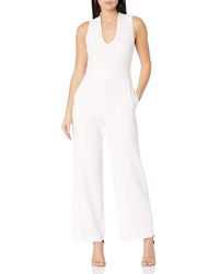 Vince Camuto - Camuto Womens Scoop Neck Crepe Jumpsuit - Lyst