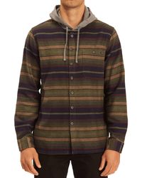 Billabong - Classic Hooded Baja Flannel Shirt - Lyst
