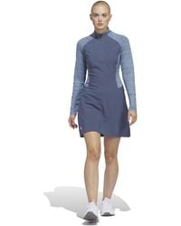 adidas Golf Standard Long Sleeve Golf Dress in Blue | Lyst