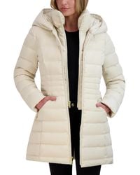 Laundry by Shelli Segal - Windbreaker Puffer Coat– Mid-length Fit & Flare Jacket - Lyst