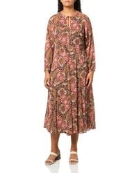 Tommy Hilfiger - Plus Size Chiffon Paisley Long Sleeve Midi Dress - Lyst