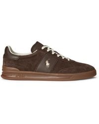 Polo Ralph Lauren - Heritage Aera Suede Sneakers Chocolate Brown 9 Medium - Lyst