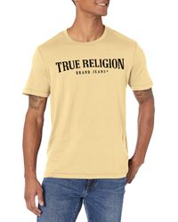 True Religion - SS beflocktes Arch Tee T-Shirt - Lyst