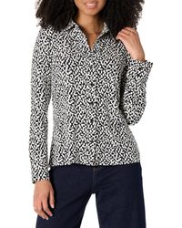 Amazon Essentials - Camicia Abbottonata in Jersey Opaco dalla vestibilità Regolare Donna - Lyst