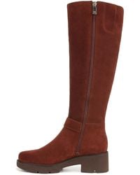 Naturalizer - S Darry Tall Water Repellent Knee High Boot Cappuccino Brown Suede 7 W - Lyst