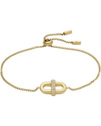 Fossil - Stainless Steel Gold-tone Chain Bracelet - Lyst