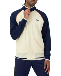Champion - , Tricot Pockets, Full Zip Track Jacket, Natural/athletic Navy Winged C, X-large - Lyst