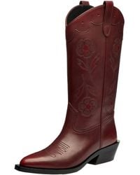 COACH - Aria Cowboy Boot In Loved Leather Knee High - Lyst