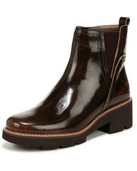 Naturalizer - S Darry Bootie Water Repellent Ankle Boot English Tea Brown Leather 9 W - Lyst