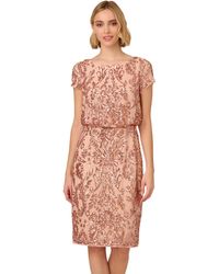 Adrianna Papell - S Sequin Short Special Occasion Dress - Lyst