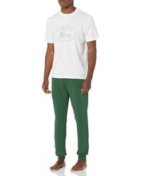 Lacoste - Pajama Set With Contrast Logo Print Pants - Lyst