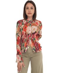 Guess - Long Sleeve Vivenne Pleated Button Up - Lyst