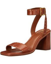 Vince Camuto Suede Ambrinti Ankle Strap High Heel Sandals in Silver (Metallic) - Lyst