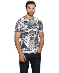 Guess - Short Sleeve Basic Astral Print Tee - Lyst