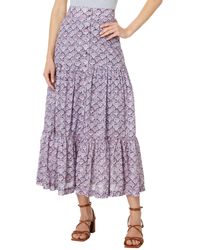 NIC+ZOE - Nic+zoe Falling Fans Tiered Skirt - Lyst