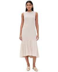 Theory - Tier Tie Neck Dress - Lyst