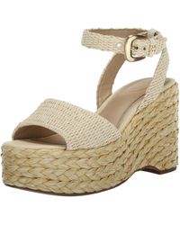 Sam Edelman - April Wedge Sandal Linen Raffia 7.5 Medium - Lyst