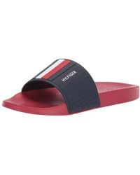 tommy hilfiger red slides