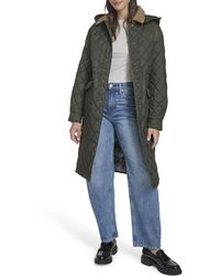 Levi's - Diamond Quilted Cinch Waist Coat - Lyst