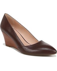 Franco Sarto - S Frankie Pointed Toe Wedge Pump Café Brown Leather 9.5 M - Lyst