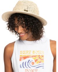 Roxy - Aloof Beauty Straw Sun Hat - Lyst