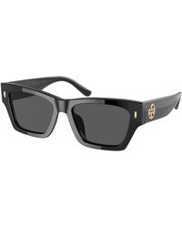 Tory Burch - Ty7169u Universal Fit Rectangular Sunglasses - Lyst
