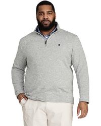 Izod Advantage Performance Quarter Zip Sweater Fleece Solid Pullover in  Blue for Men | Lyst